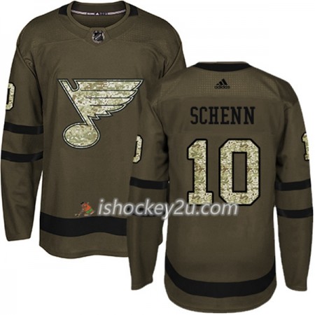 Mænd NHL St. Louis Blues Trøje Brayden Schenn 10 Adidas 2017-2018 Camo Grøn Authentic Mænd NHL St. Louis Blues Trøje Brayden Schenn 10 Adidas 2017-2018 Camo Grøn Authentic